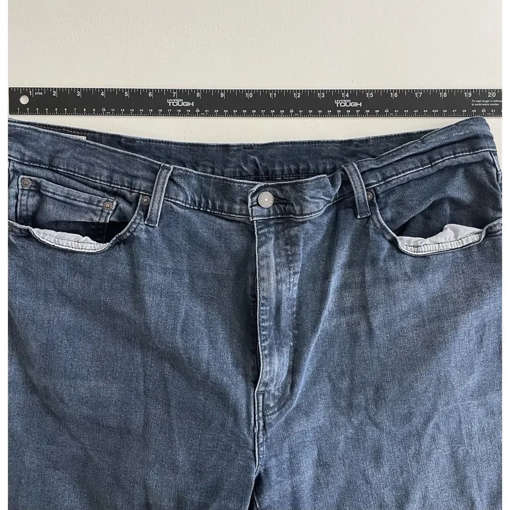 Men's Levi's 505 Premium Medium Blue Wash Denim Jeans Straight Mid Rise 42x32